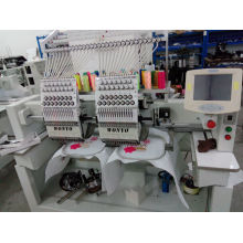 Machine de broderie à 2 têtes 9/12 Couleurs avec certificat CE et SGS Fabriqué en Chine avec la machine informatisée en usine